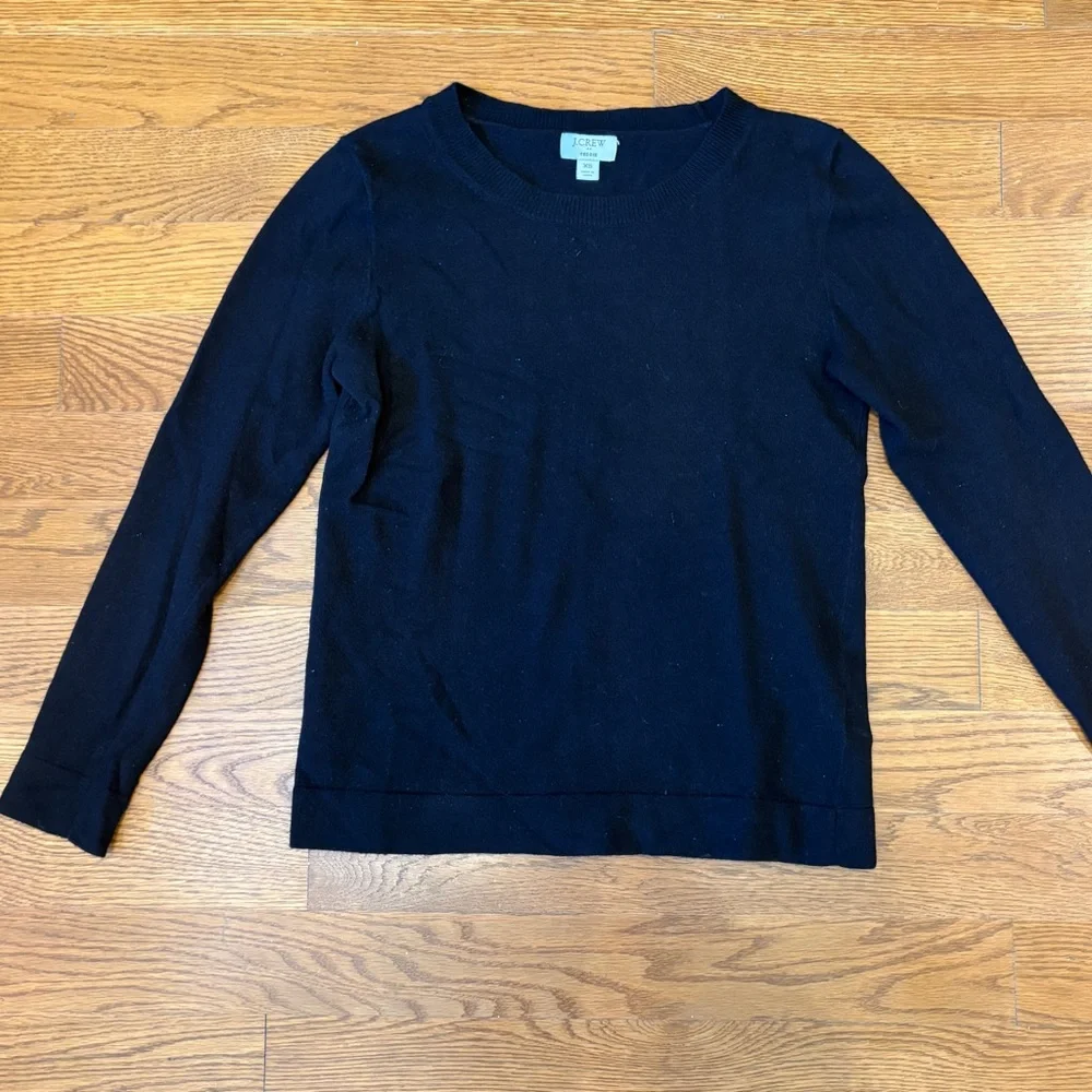 J. Crew Black Crew Neck Sweater